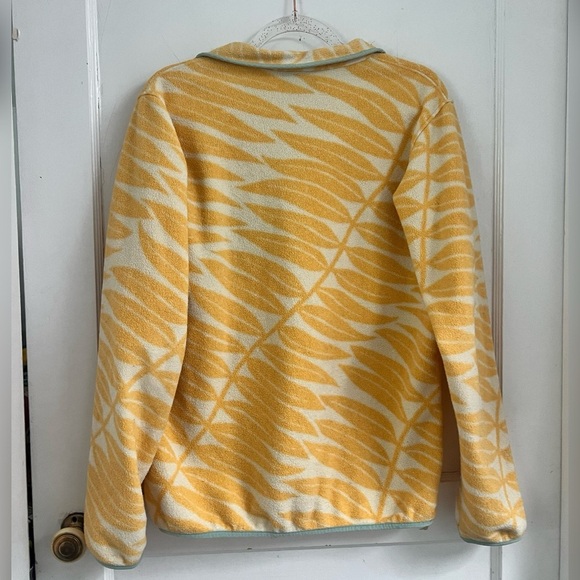 Patagonia Eucalyptus Fronds Vela Peach Synchilla Snap-T Fleece Pullover Size M - Picture 4 of 4